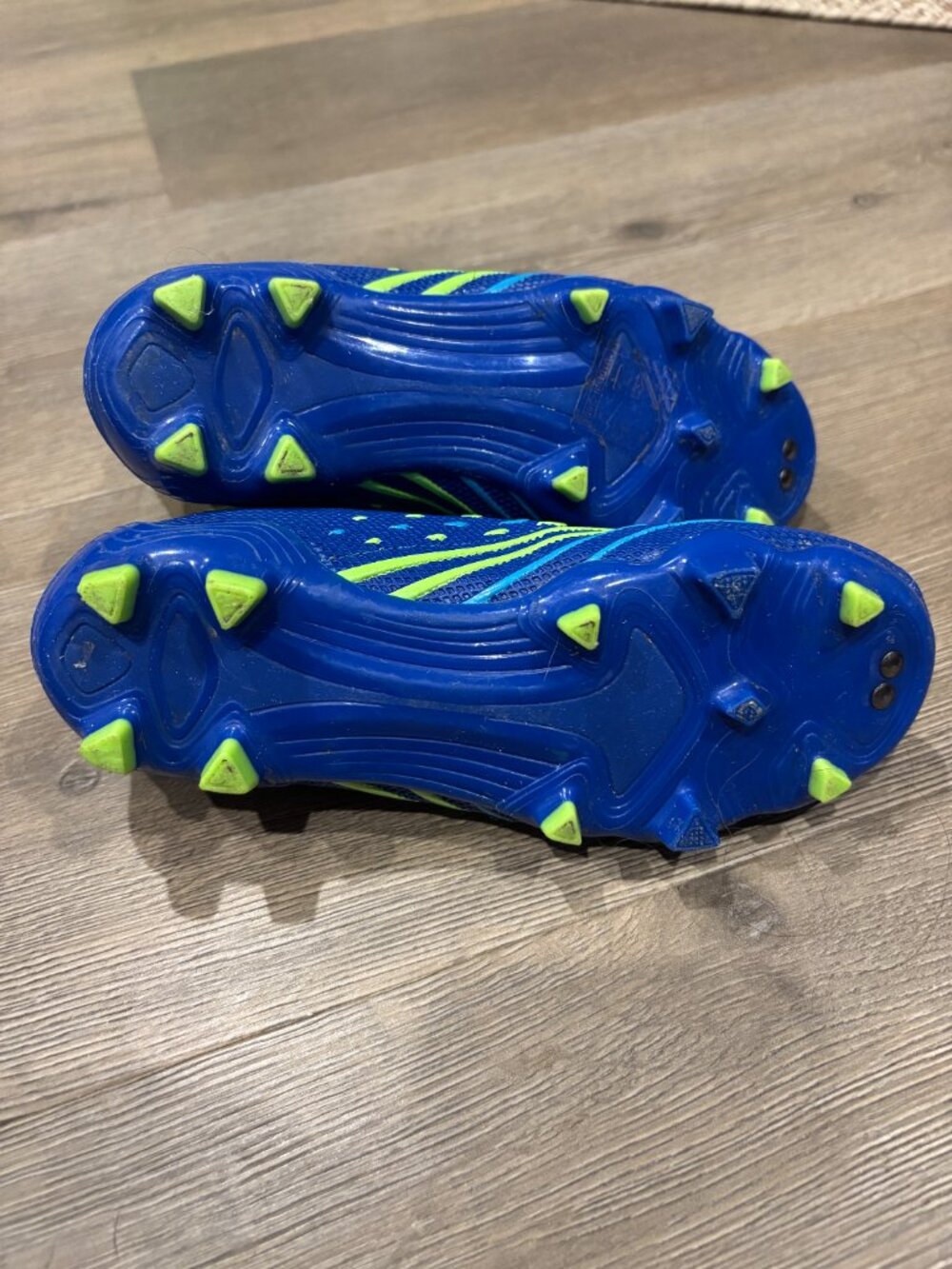 Dream Pairs youth soccer cleats toddler kids size 11 neon green blue shoe - Picture 3 of 9